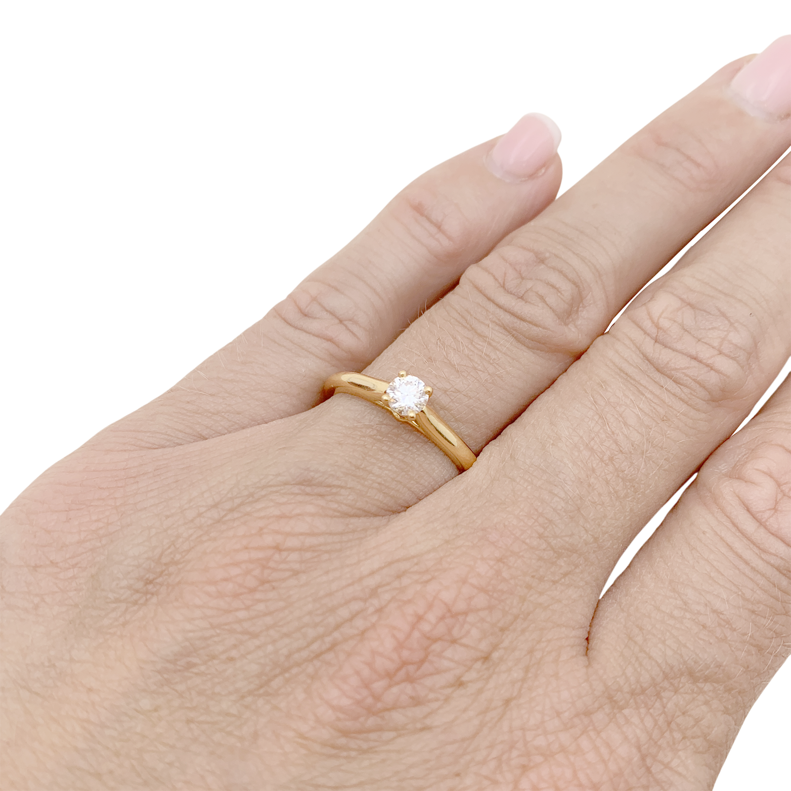 Solitaire Cartier,"1895", or jaune, diamant. 6