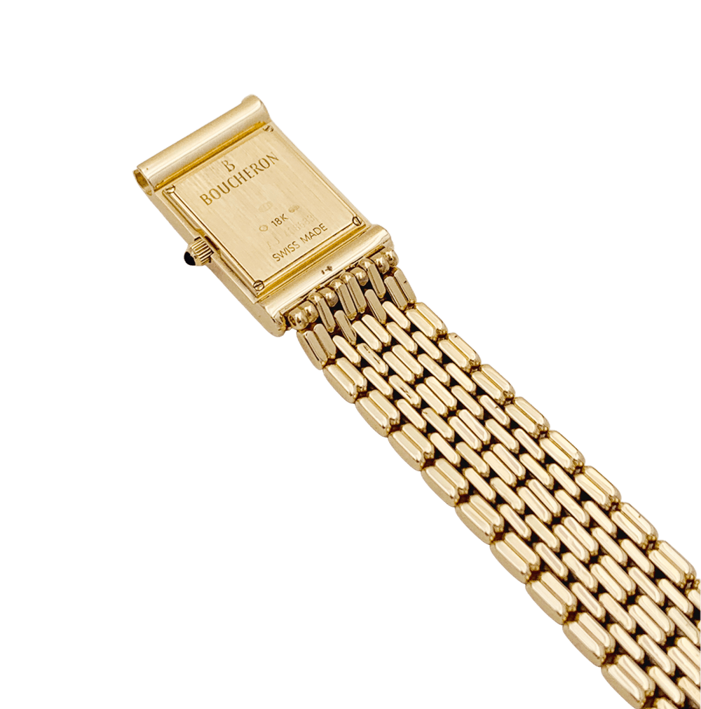 Montre Boucheron, "Reflet", or jaune, diamants.  3