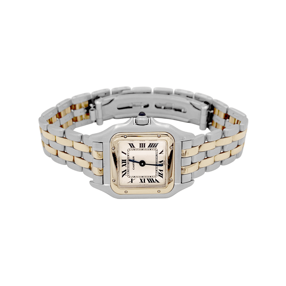 Montre Cartier, "Panthère", acier et or jaune. 4