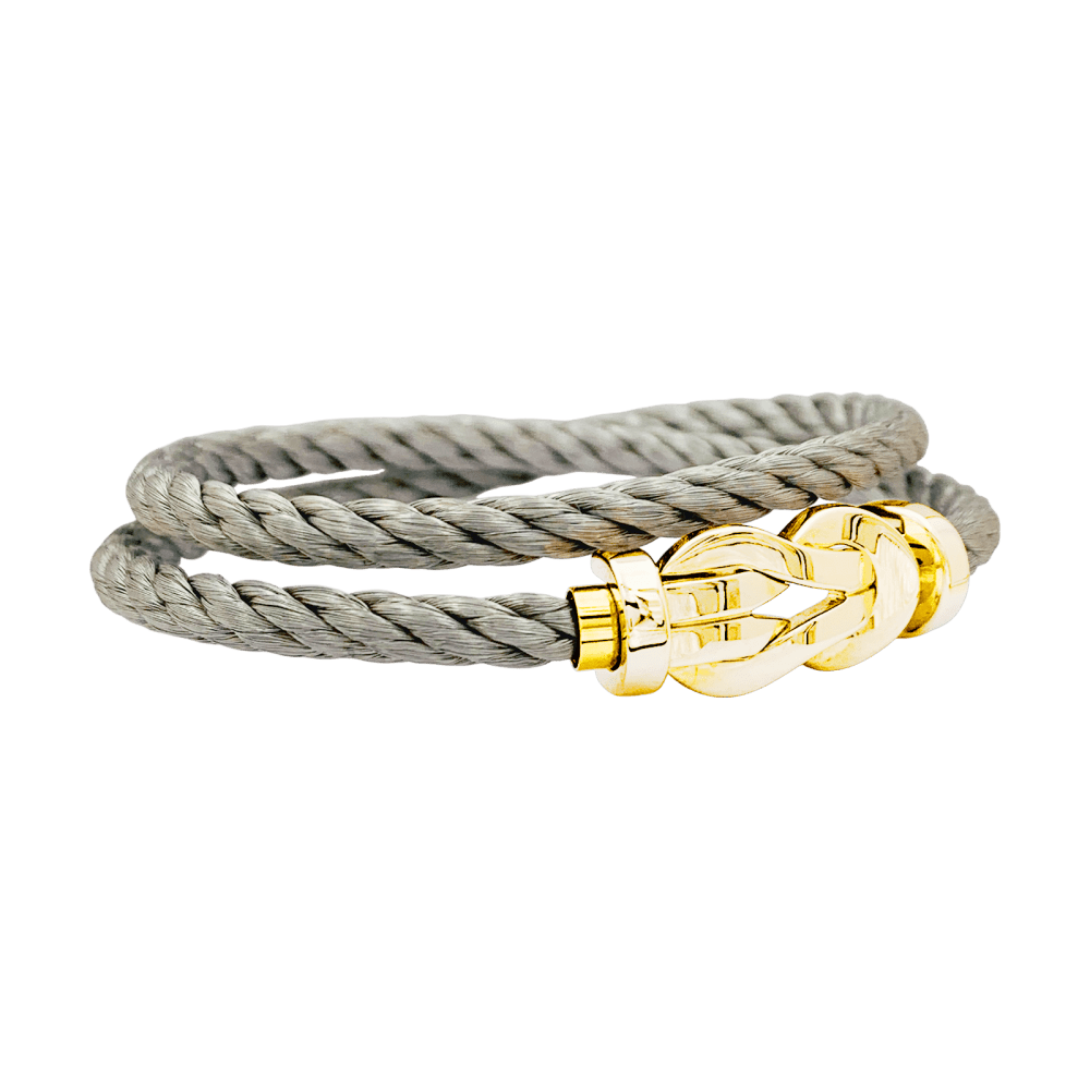 Bracelet Fred, "Chance infinie", or rose et acier. 3