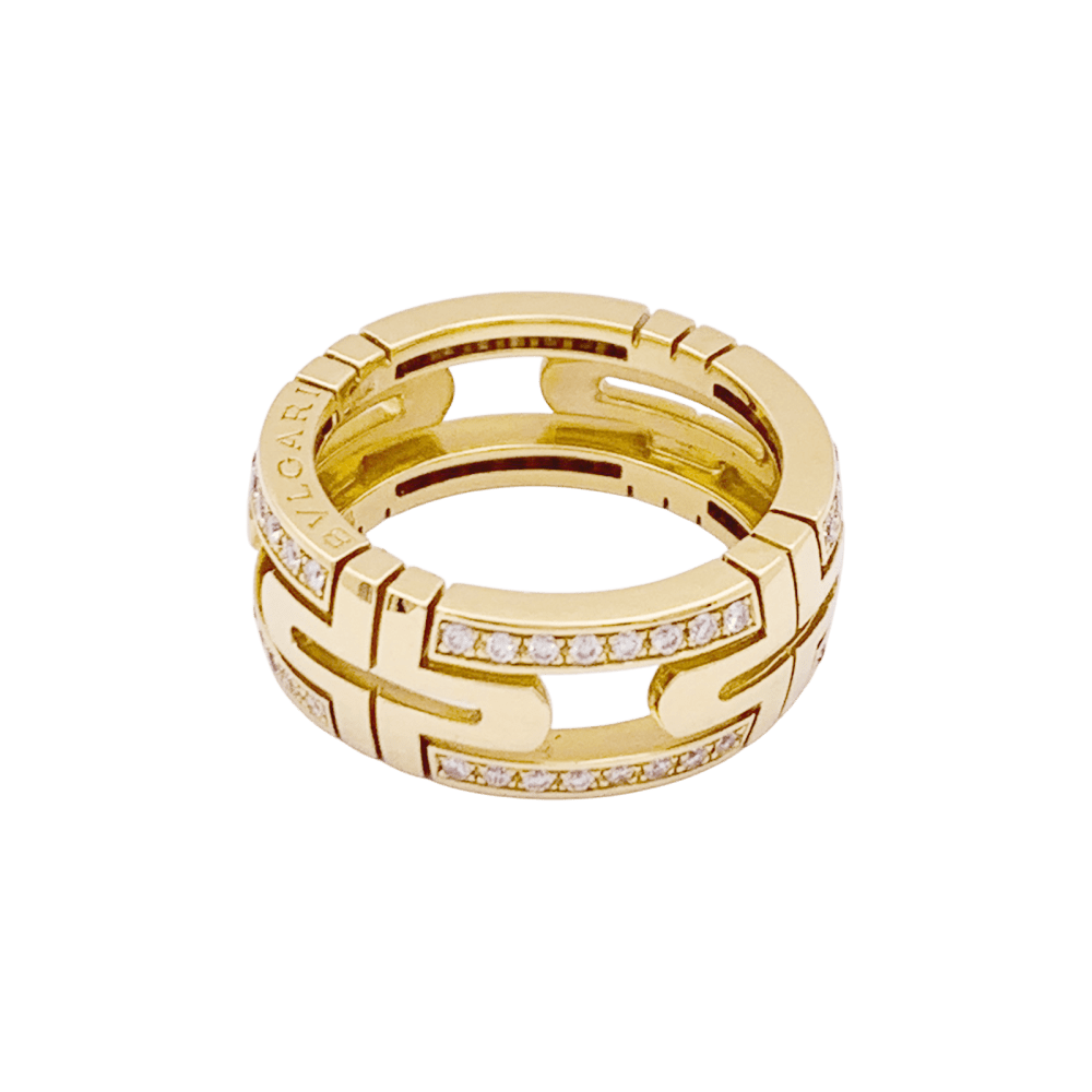Bague Bulgari, "Parentesi", or jaune et diamants.  5