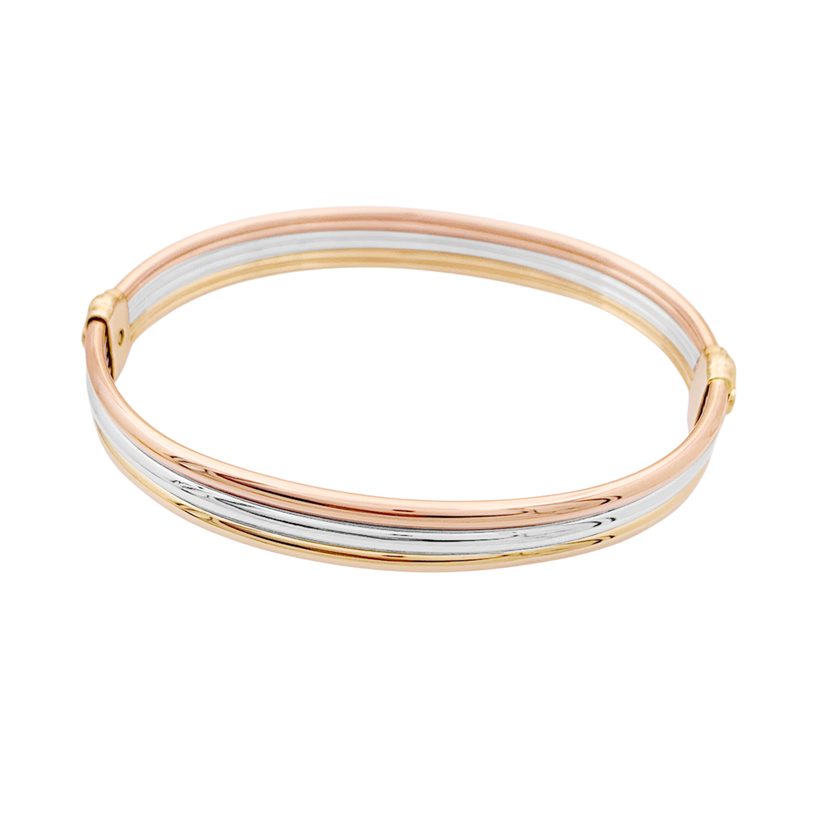 Bracelet vintage Cartier, trois ors. 2