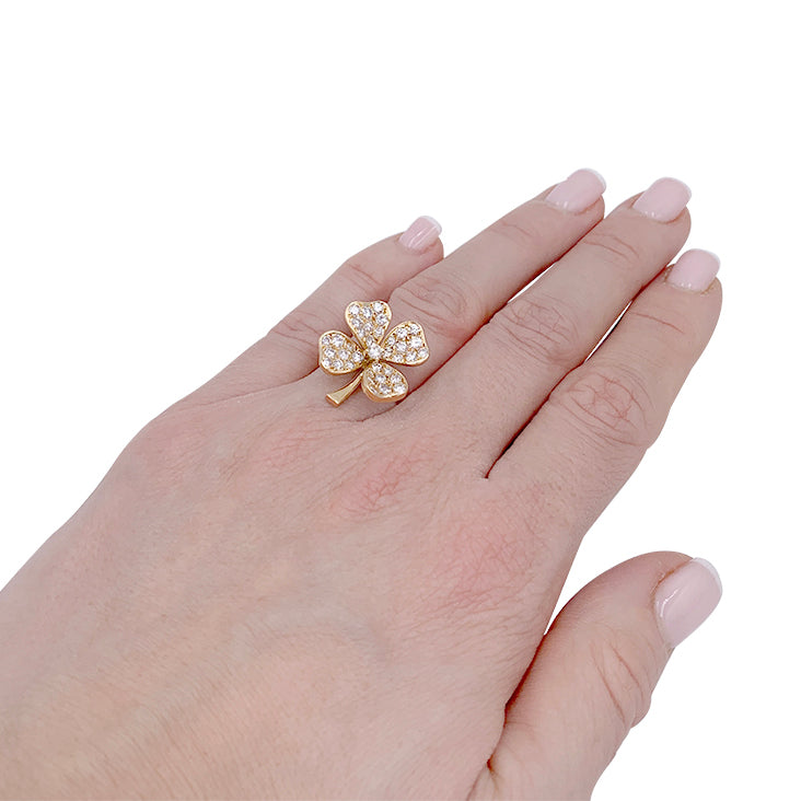 Bague Fred, or jaune, diamants. 6