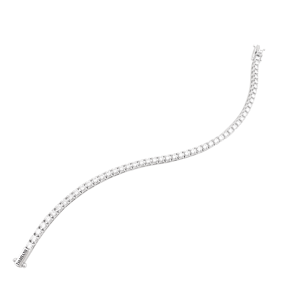 Ligne tennis Damiani or blanc, diamants. 4