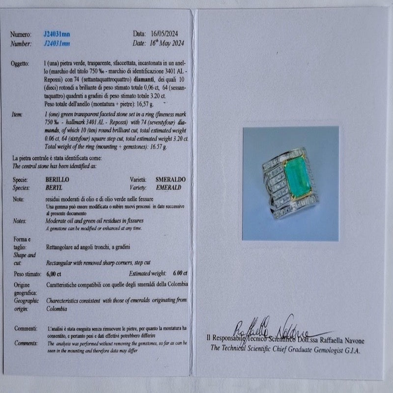 Importante bague Repossi deux ors, émeraude, diamants. 3