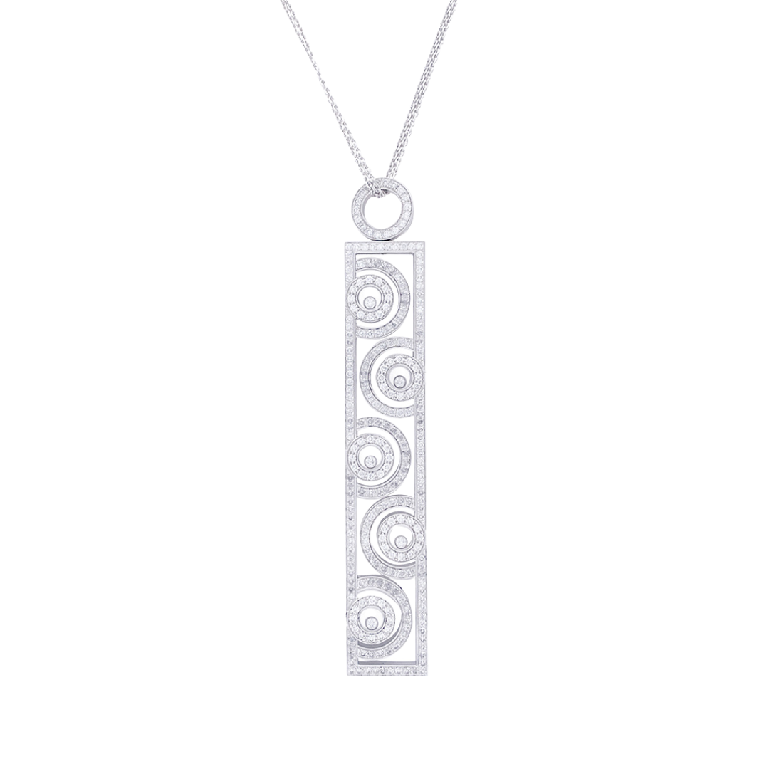 Collier Chopard, "Happy Spirit", en or blanc, diamants. 1