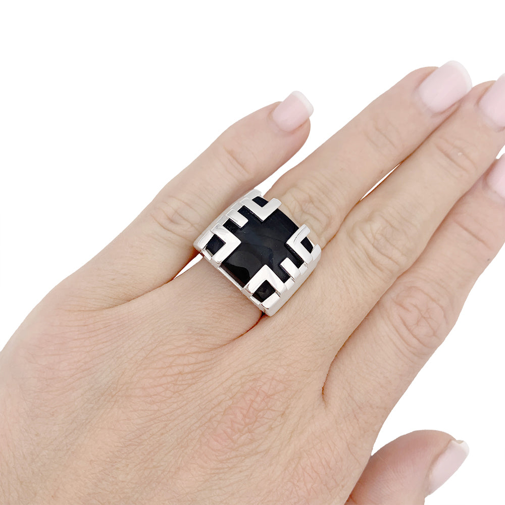 Bague Cartier, "Yijing", or blanc, oeil de faucon. 5
