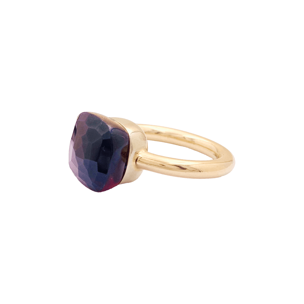 Bague Pomellato, collection "Nudo Classic", or rose et grenat. 2