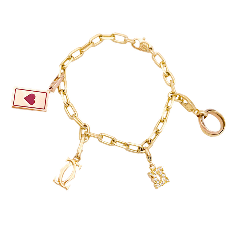 Bracelet Cartier breloques. 2