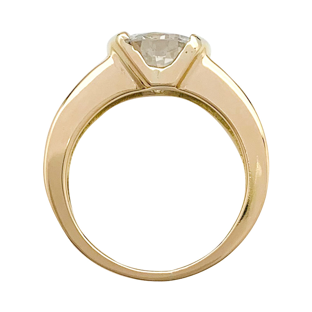 Bague en or jaune, diamants 2,09 cts G/VVS1. 5