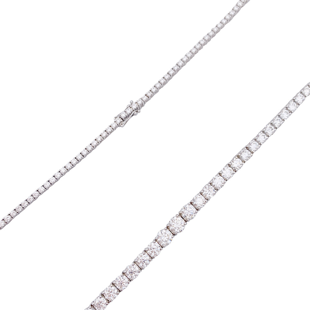 Collier rivière diamants en or blanc. 7