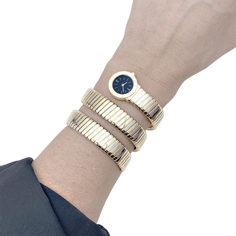 Montre Bulgari, "Tubogas BB 19", deux ors. 6