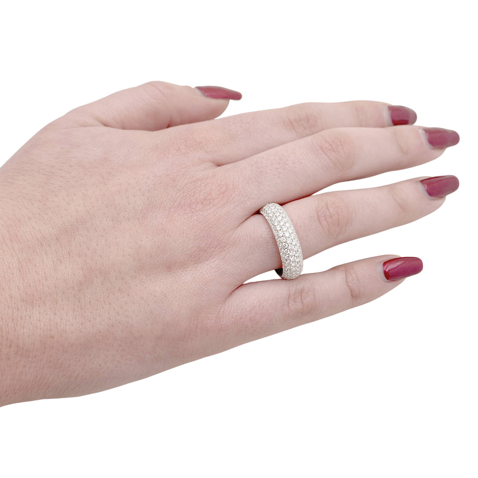 Bague Messika "Divine Enigma" or rose, diamants. 4
