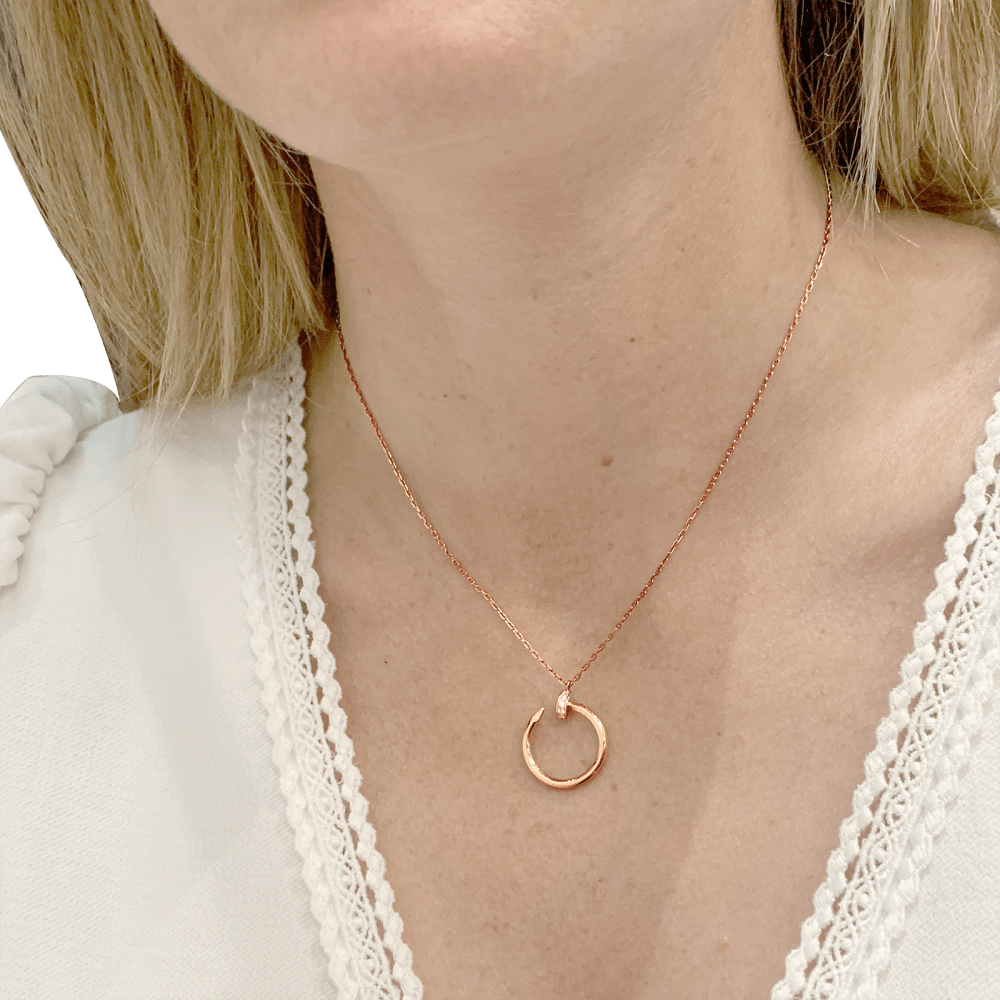 Collier Cartier, "Juste un Clou", or rose et diamants.  5