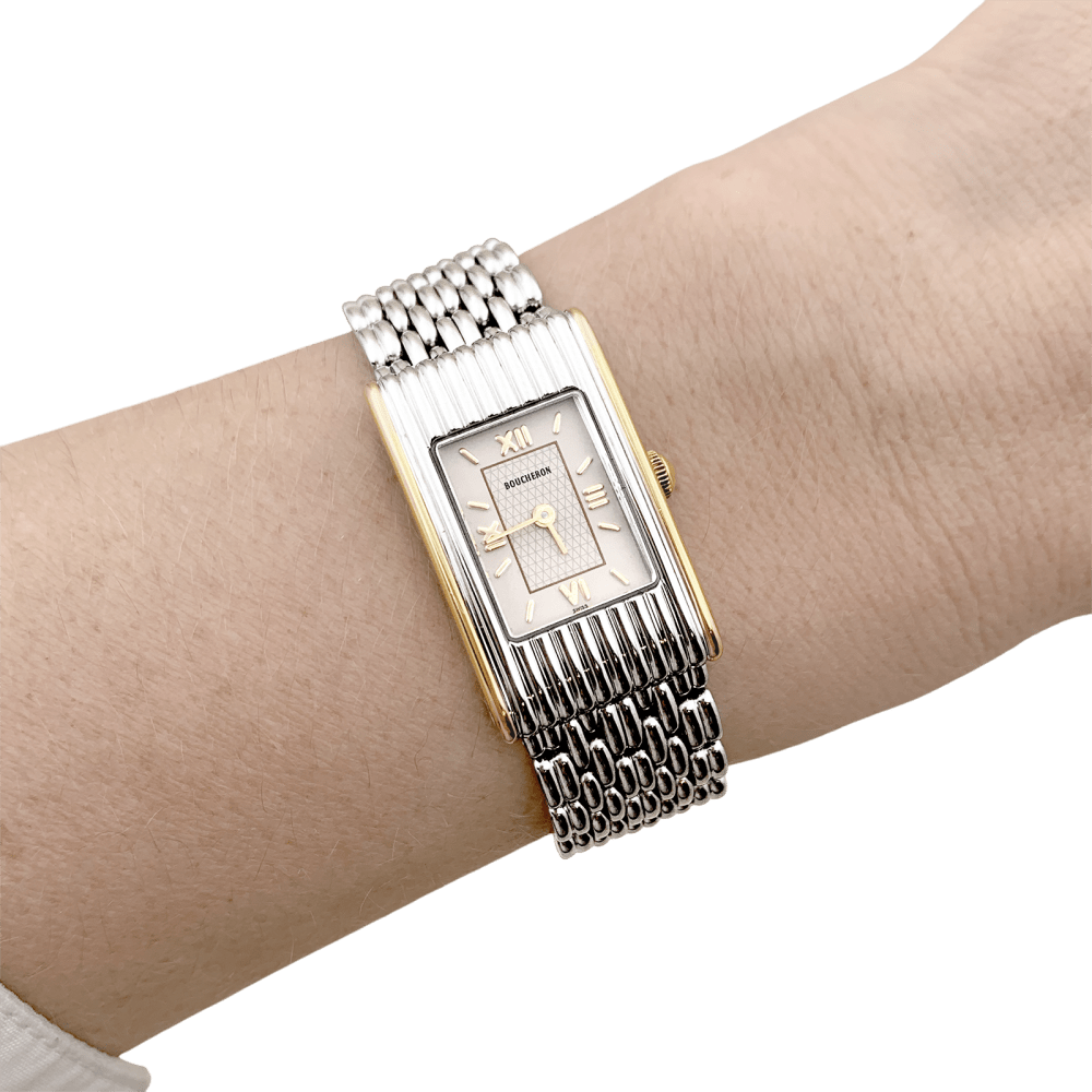 Montre Boucheron, "Reflet", acier et or jaune.  7