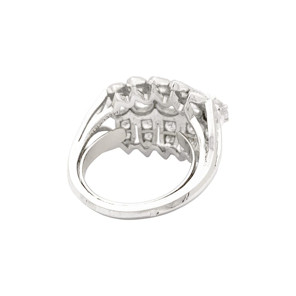 Bague Mellerio, platine et diamants. 4