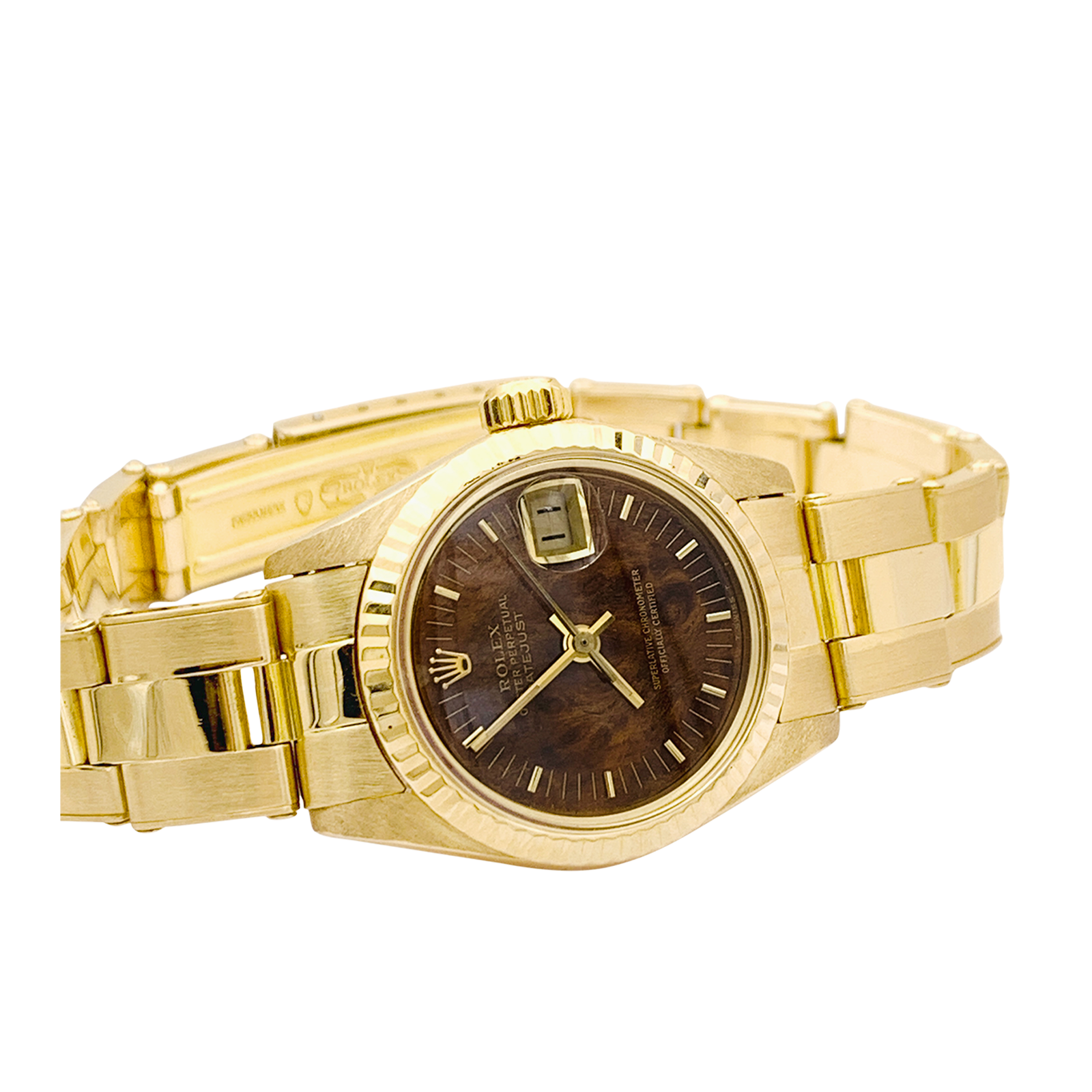 Montre Femme Rolex, "Oyster Perpetual Datejust", or jaune.  2