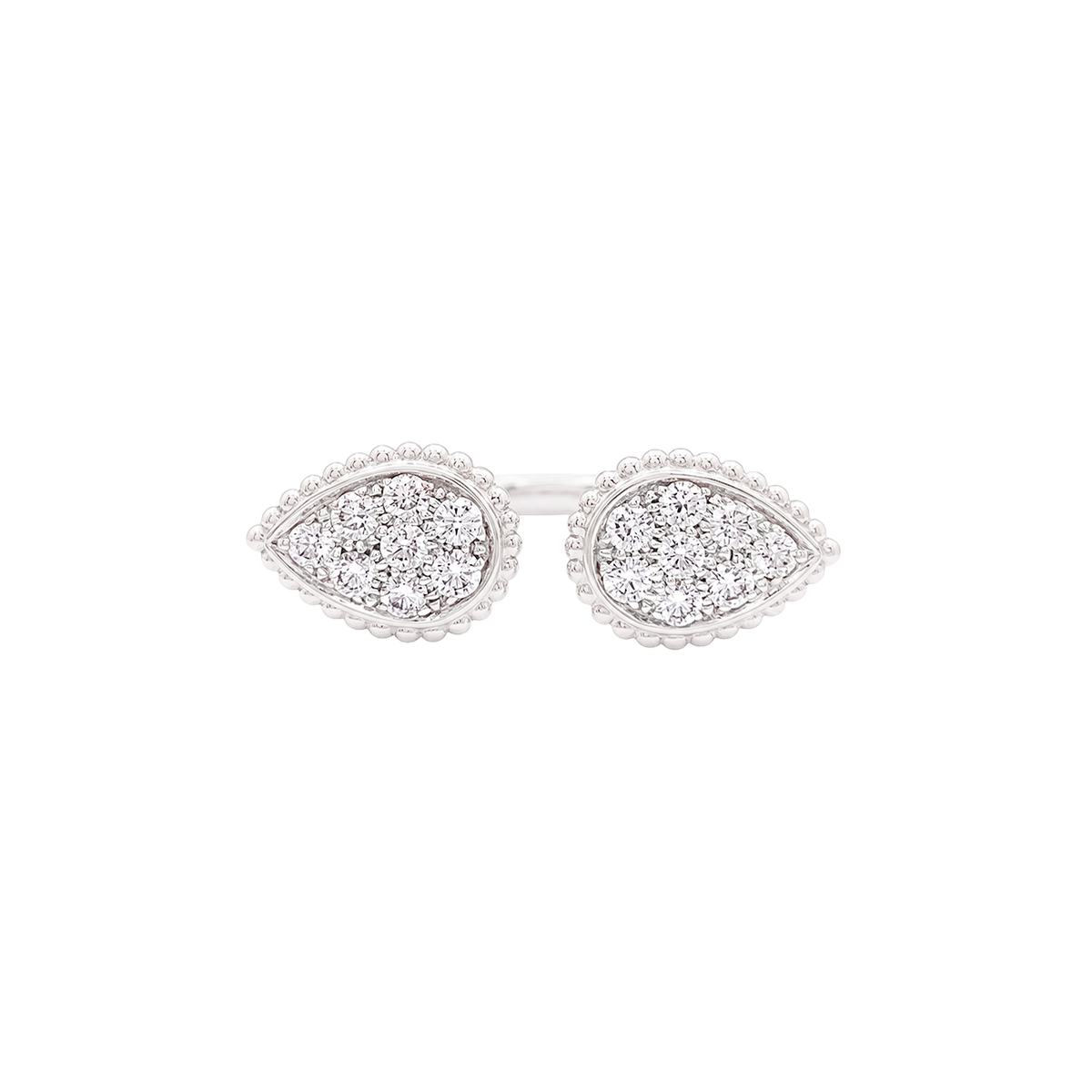 Bague Boucheron, "Serpent Bohème Motif S", or blanc, diamants.
