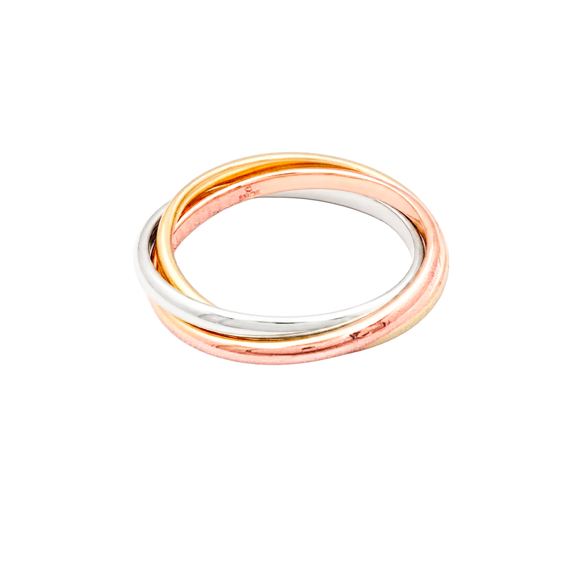 Cartier "Trinity" ring, three-tone gold.