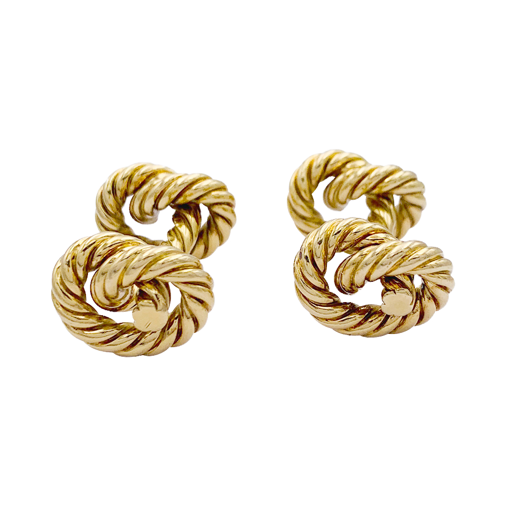 Boutons de manchette Hermès "Noeuds".