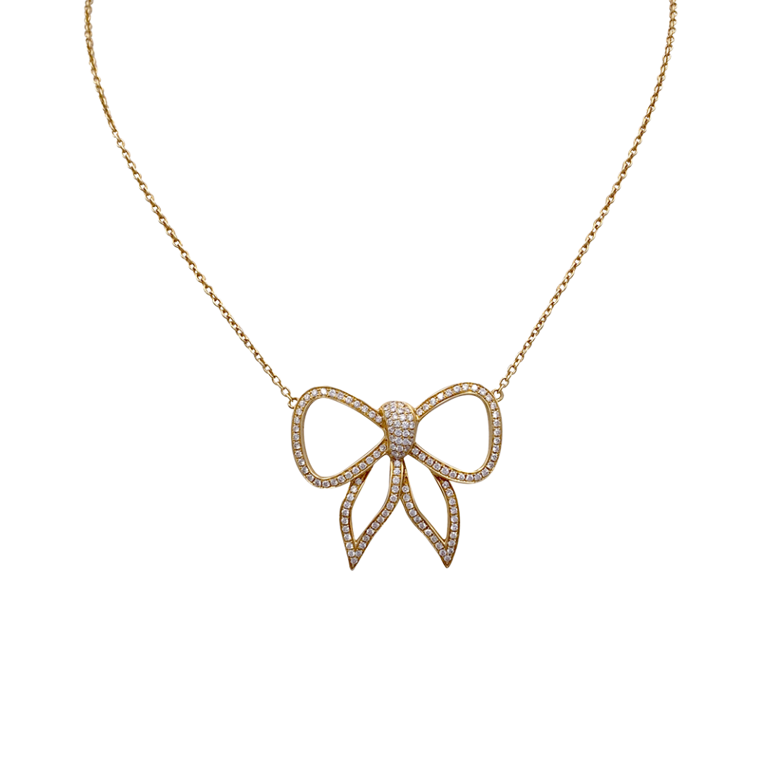 Collier Morganne Bello, "Noeud", or jaune, diamants.