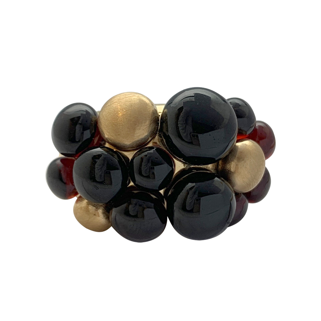 Bague Pomellato, "Mora", or jaune, grenats.
