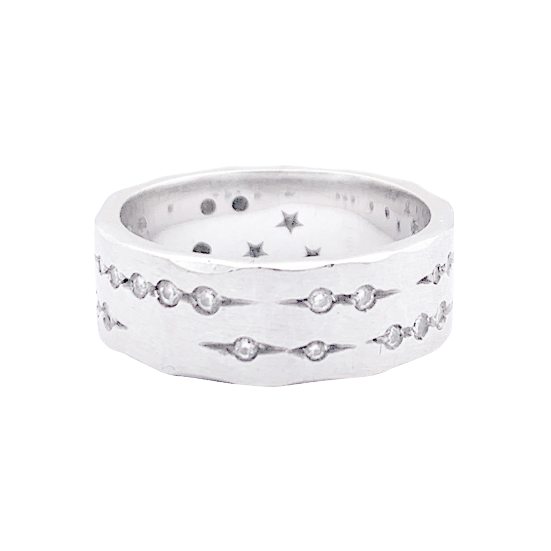 Bague H.Stern, "Code", or blanc, diamants.