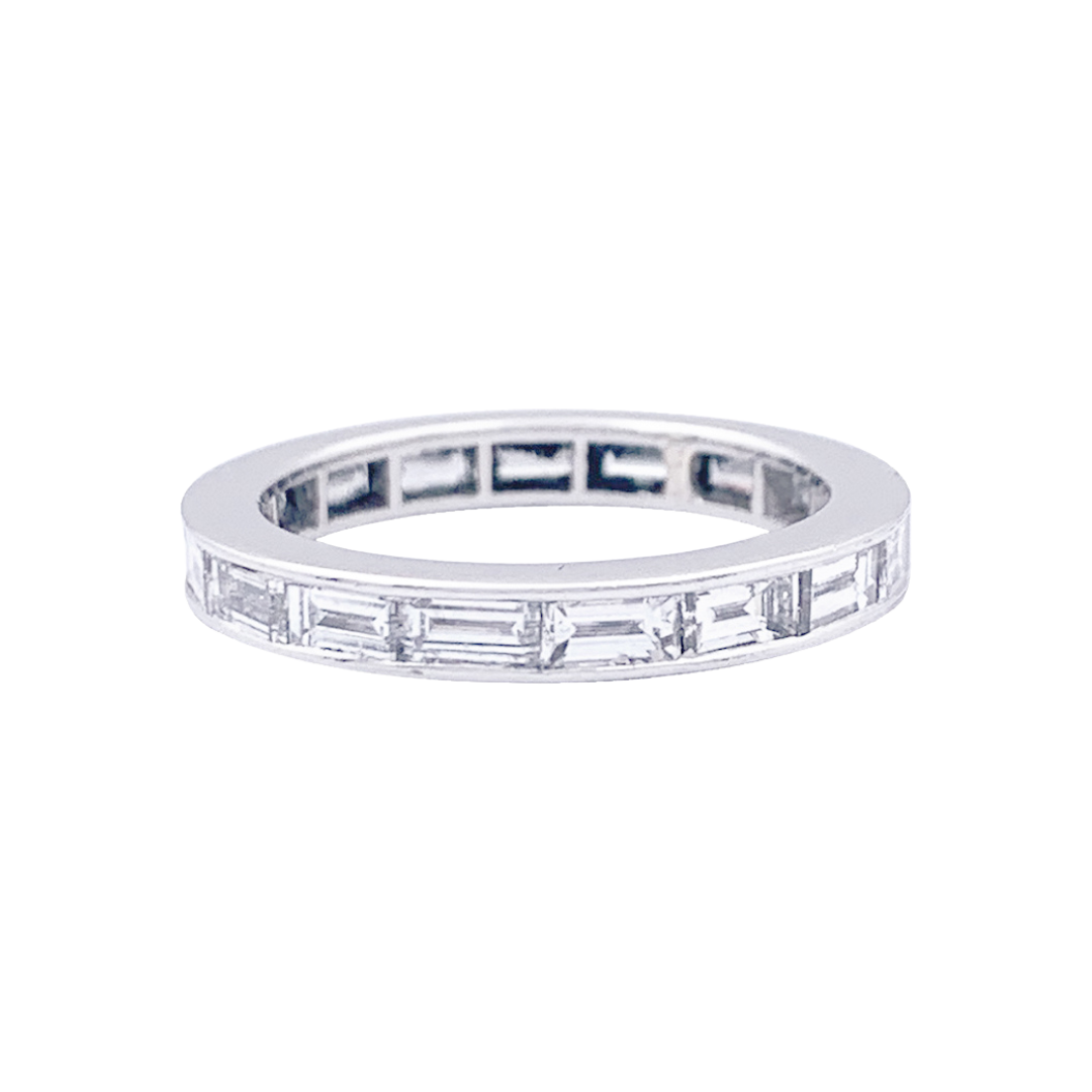 Platinum and diamond wedding band.