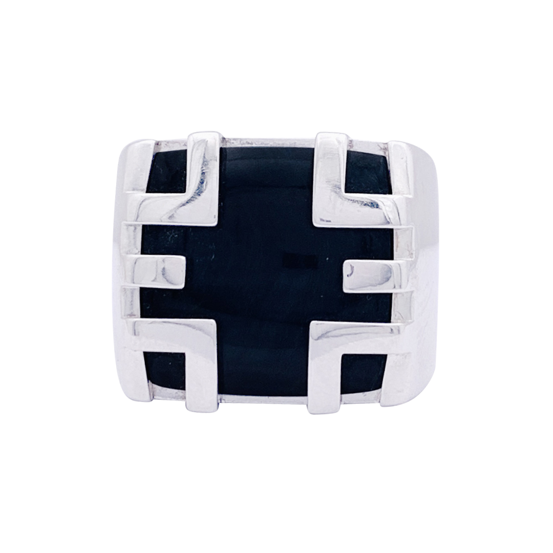 Bague Cartier, "Yijing", or blanc, oeil de faucon.