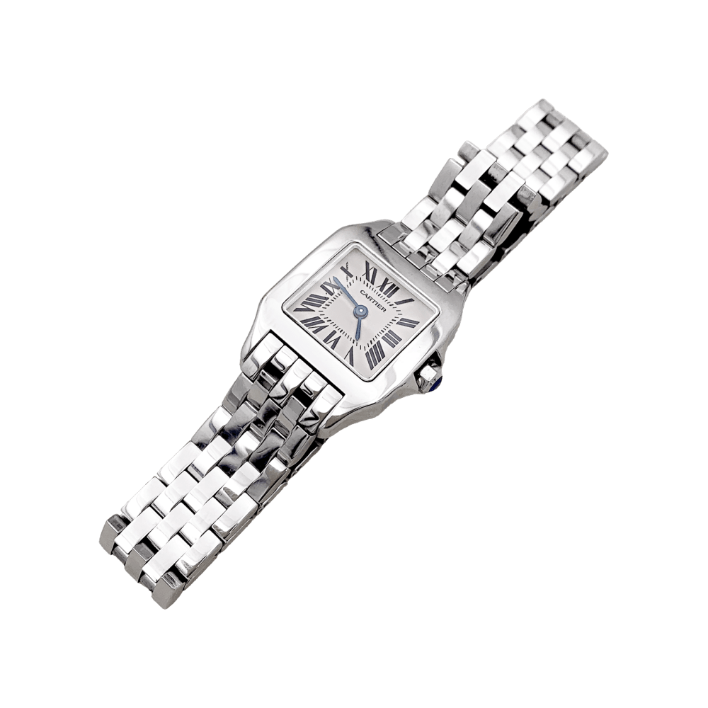 Montre Cartier, "Santos Demoiselle" en acier.  2