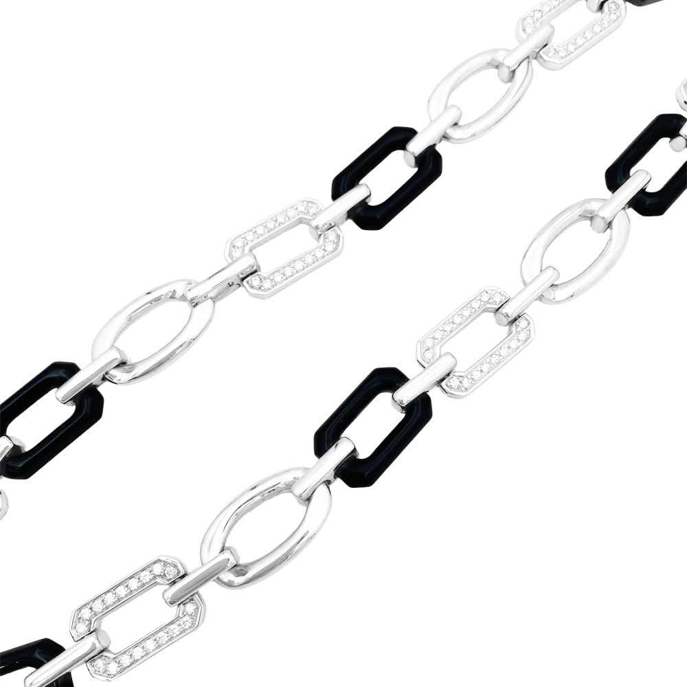 Collier Chanel, « Première Onyx », onyx, diamants, or blanc. 4