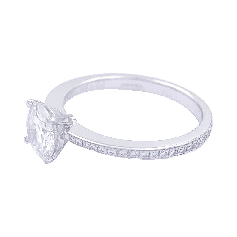 Bague Chopard diamant 1,01 ct, or blanc. 6