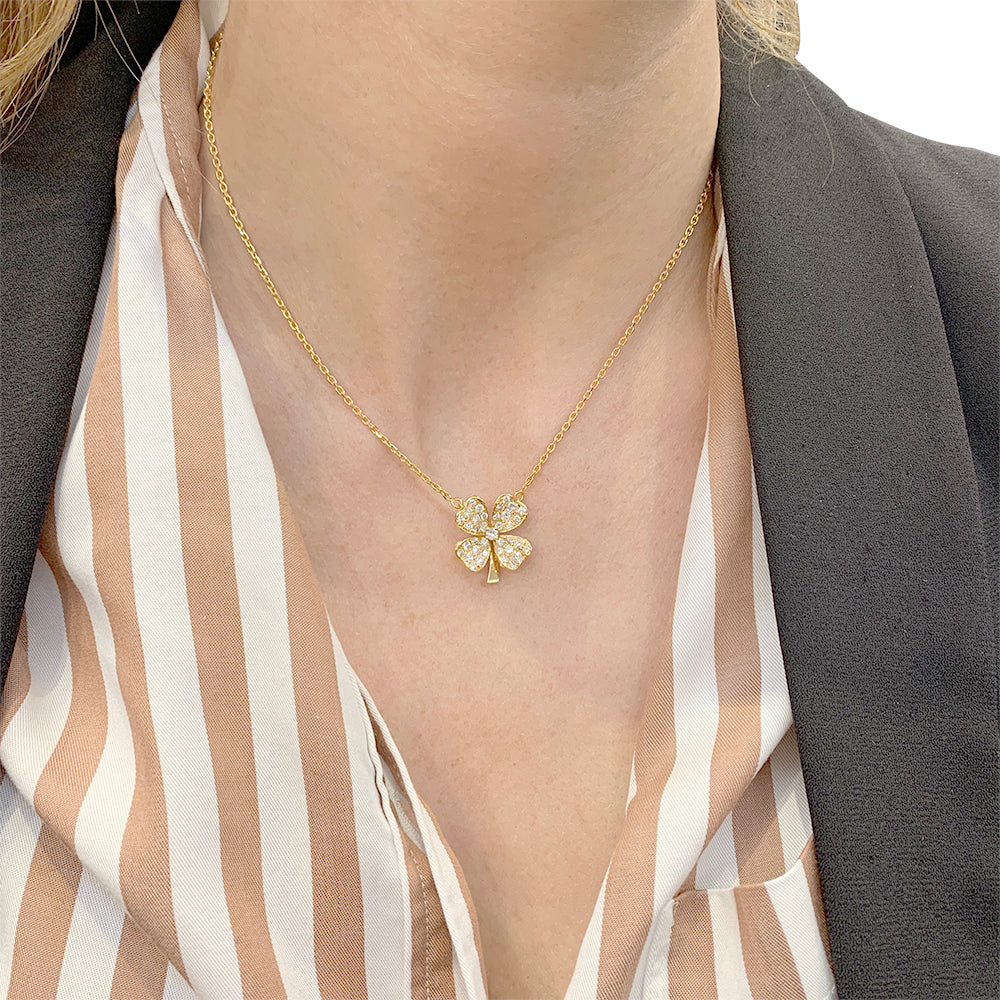 Collier Fred, "Trèfle", or jaune et diamants 9