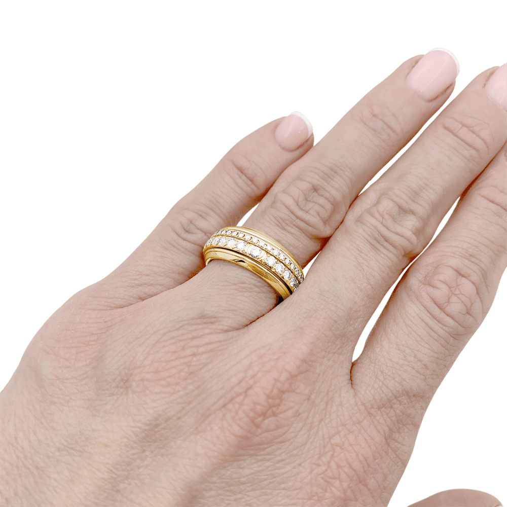 Bague Piaget, "Possession", or rose et diamants.  5