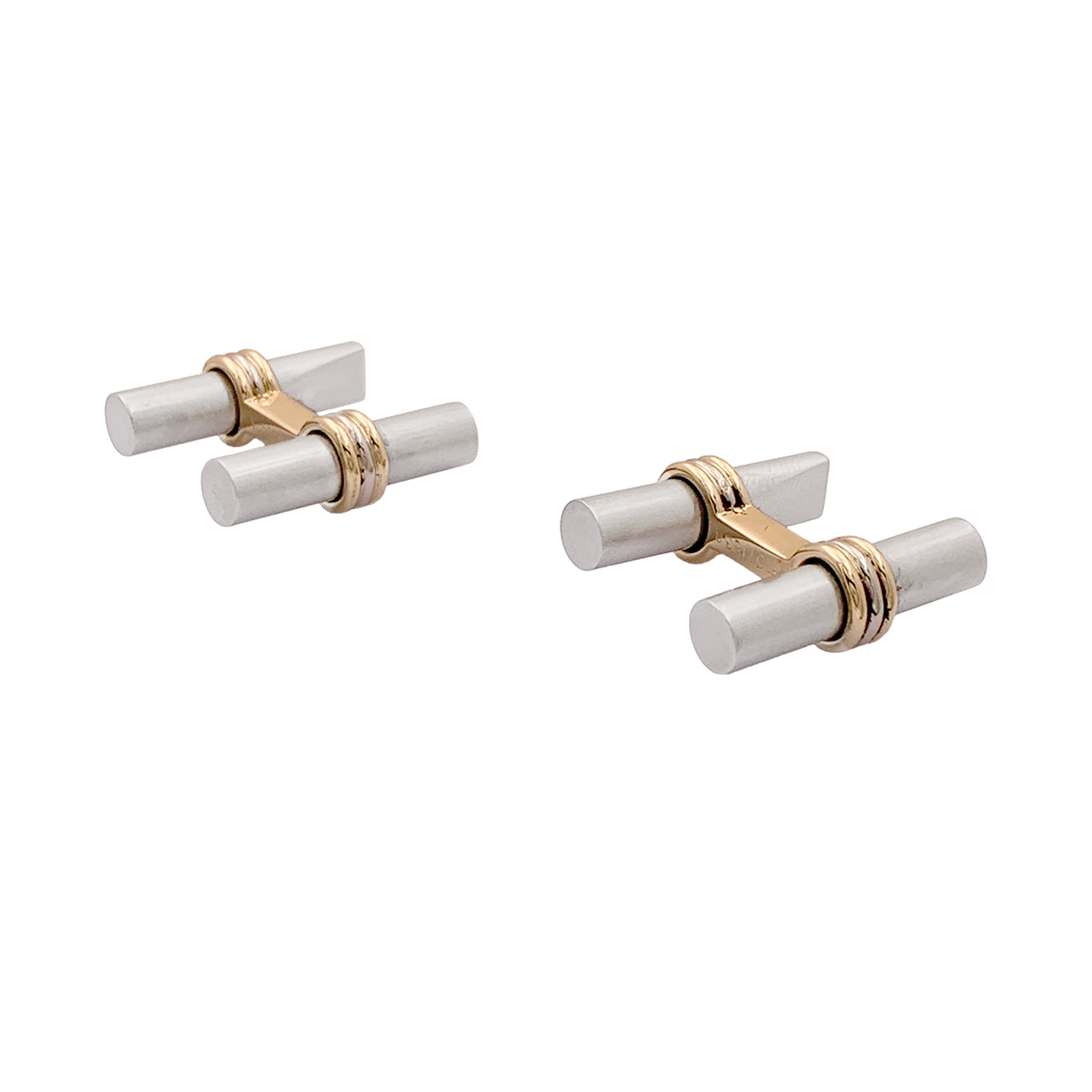 Boutons de manchette Van Cleef & Arpels en or jaune et acier. 3
