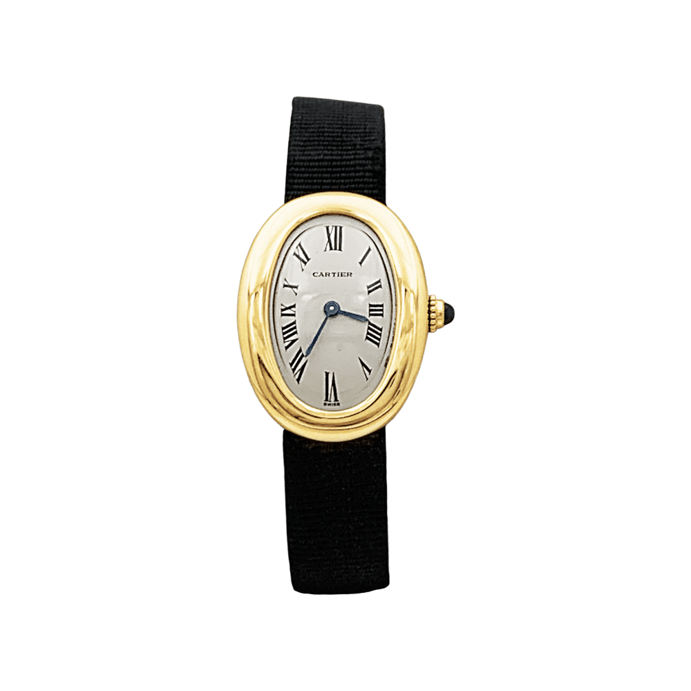 Montre Cartier, "Baignoire", or jaune, boucle déployante.  1
