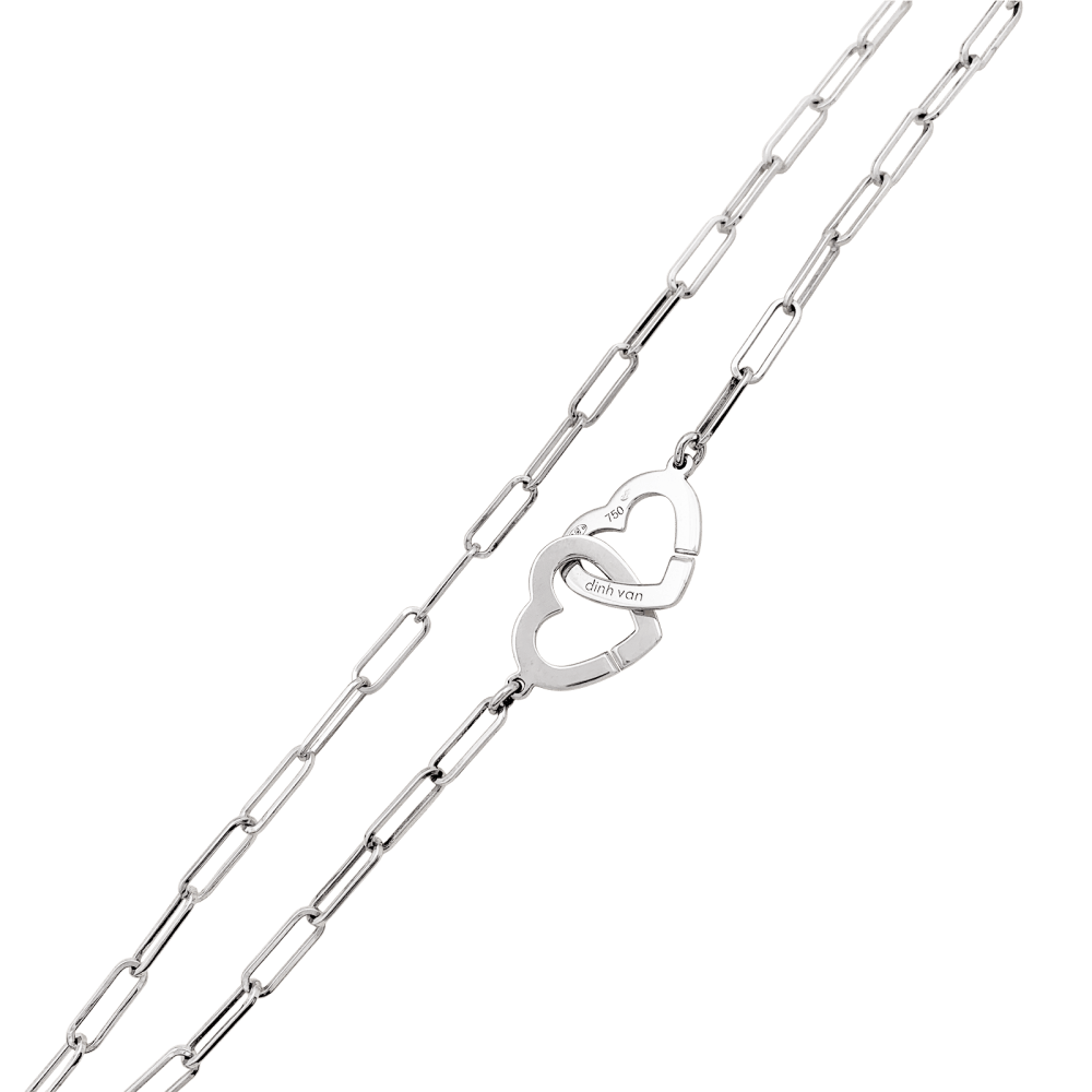 Collier Dinh Van, "Double Cœurs" or blanc. 3