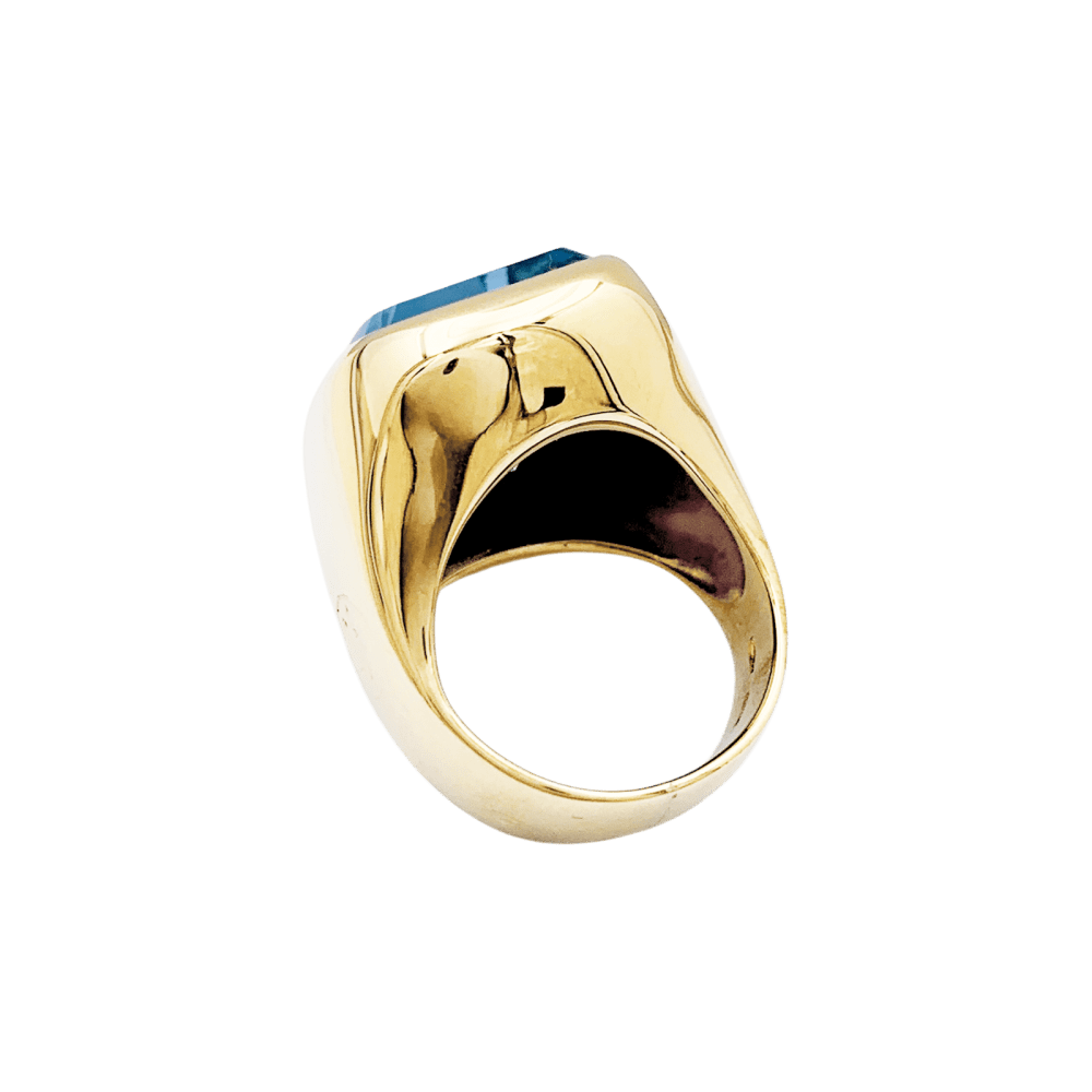 Bague or jaune et topaze  4