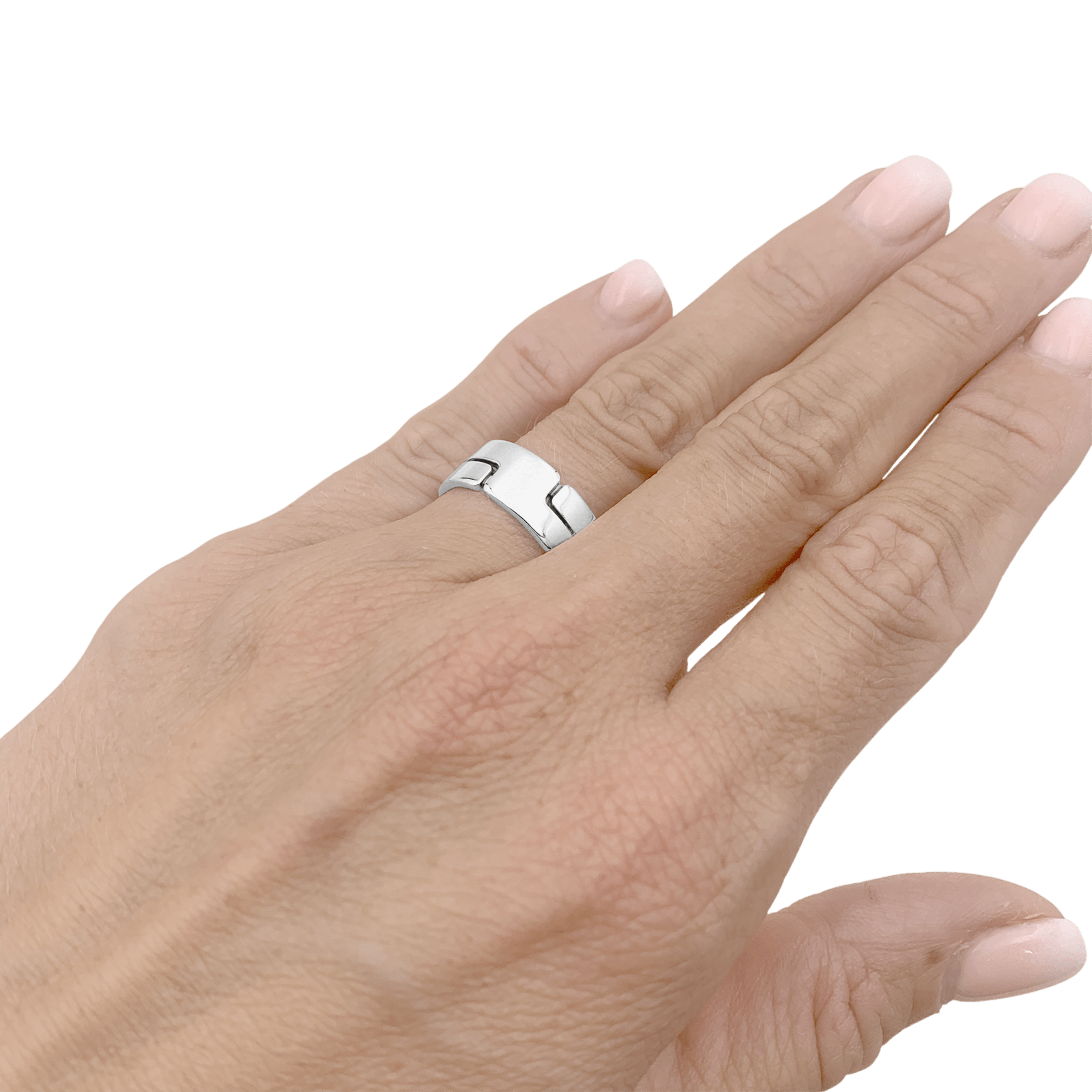 Bague Dinh Van, "Seventies", or blanc.  6