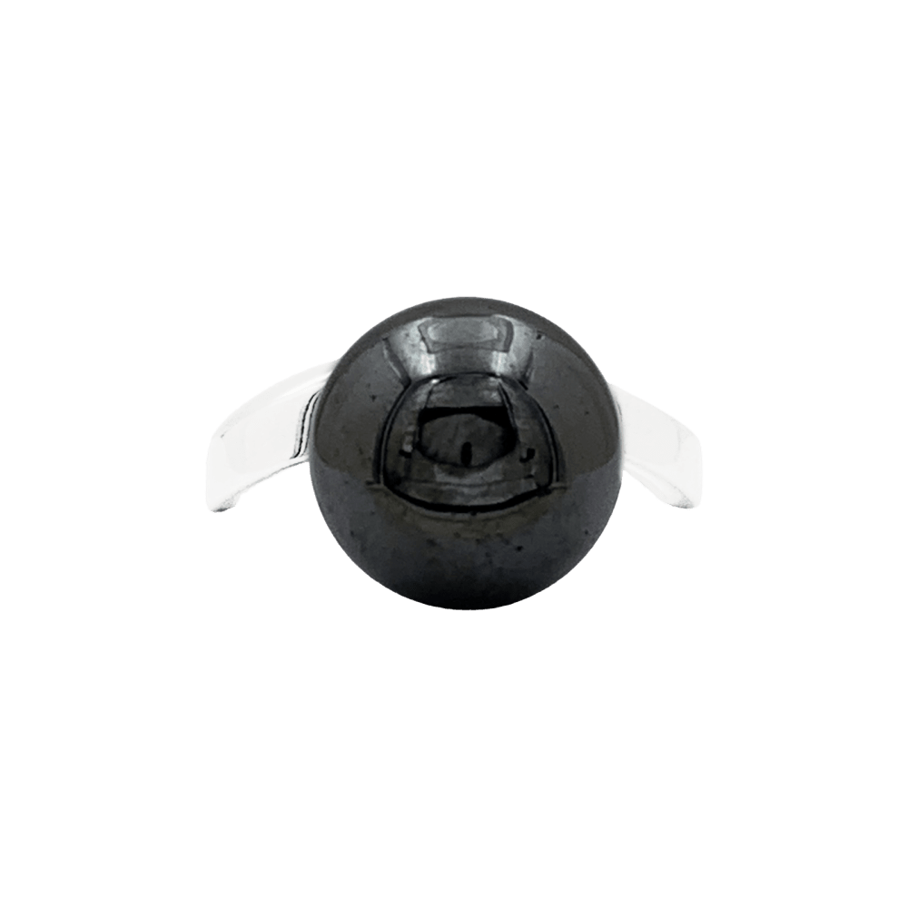 Bague Dinh Van en or blanc et hématite. 1