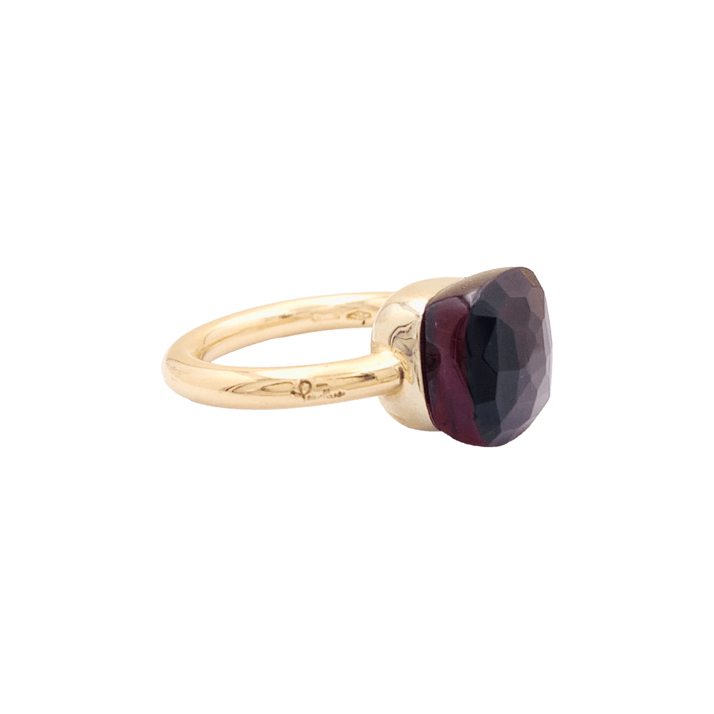Bague Pomellato, collection "Nudo Classic", or rose et grenat. 3