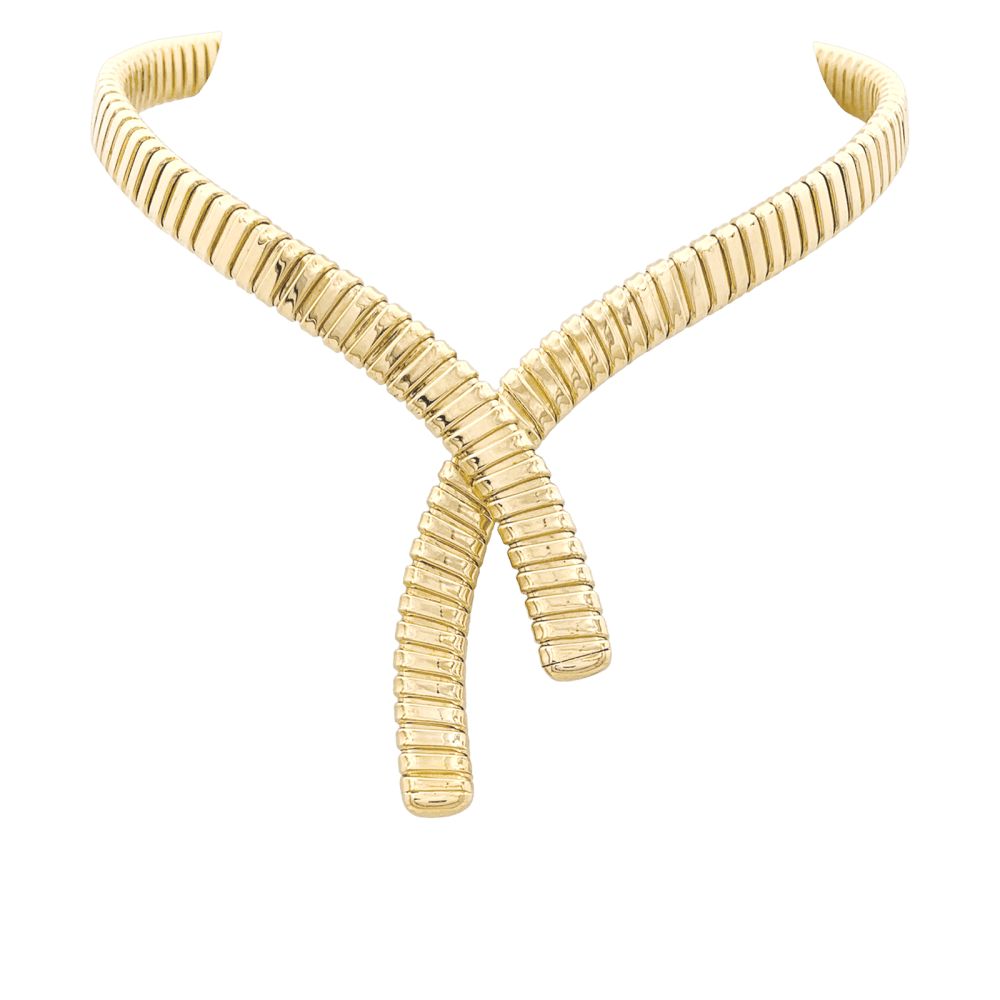 Collier "Tubogas" croisé, or jaune. 2