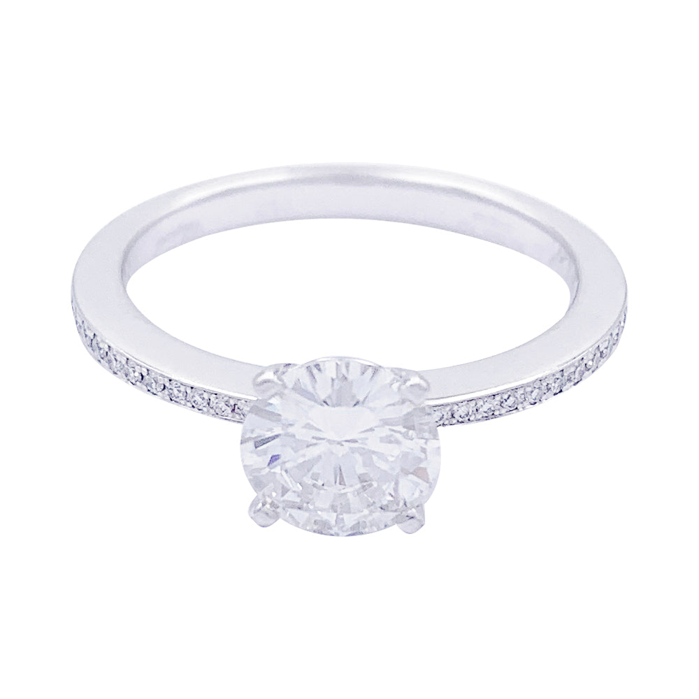 Bague Chopard diamant 1,01 ct, or blanc. 4