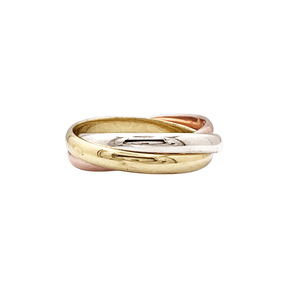 Bague Cartier, "Trinity", trois tons d'or.  3