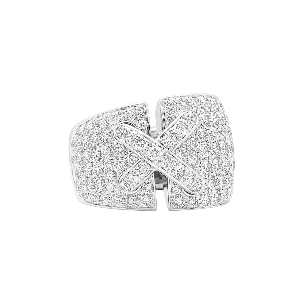 Bague Chaumet, "Liens XL", or blanc, diamants. 4