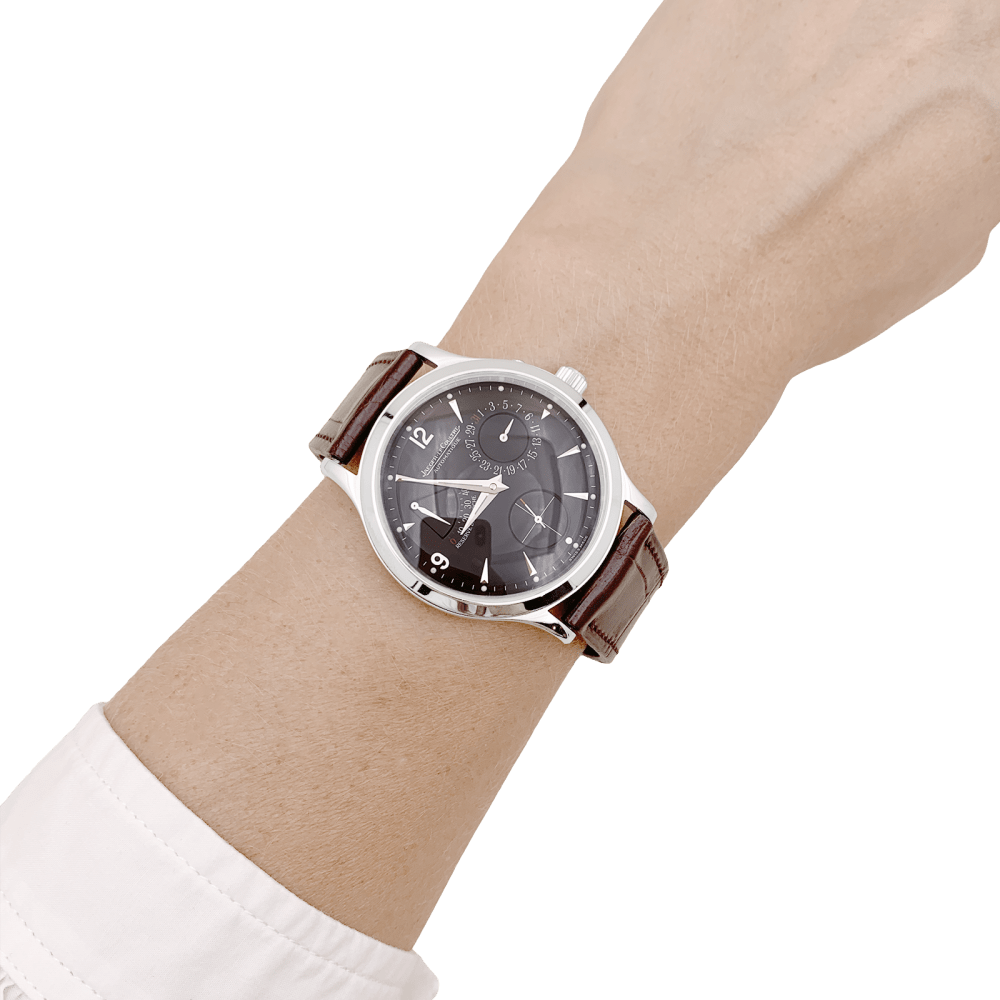 Montre Jaeger-Lecoultre, "Master Control 1000 hours", acier, cuir. 5