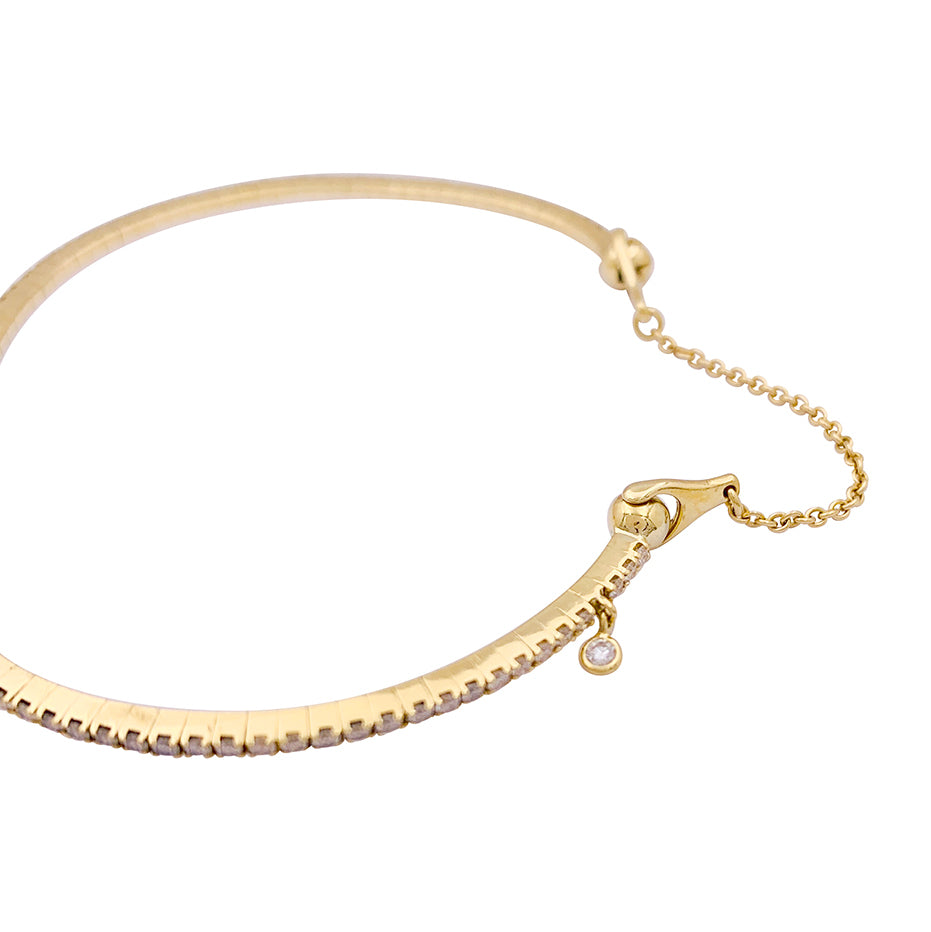 Bracelet Messika, "Glam'Azone", or jaune et diamants. 4