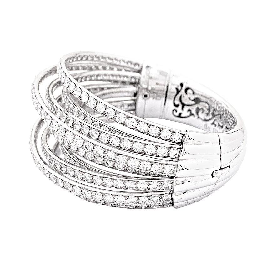 Bracelet de Grisogono, "Allegra", or blanc, diamants. 4