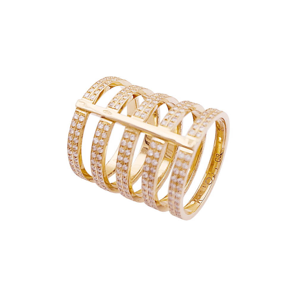 Bague Repossi, modèle "Berbère" en or rose et diamants.  4