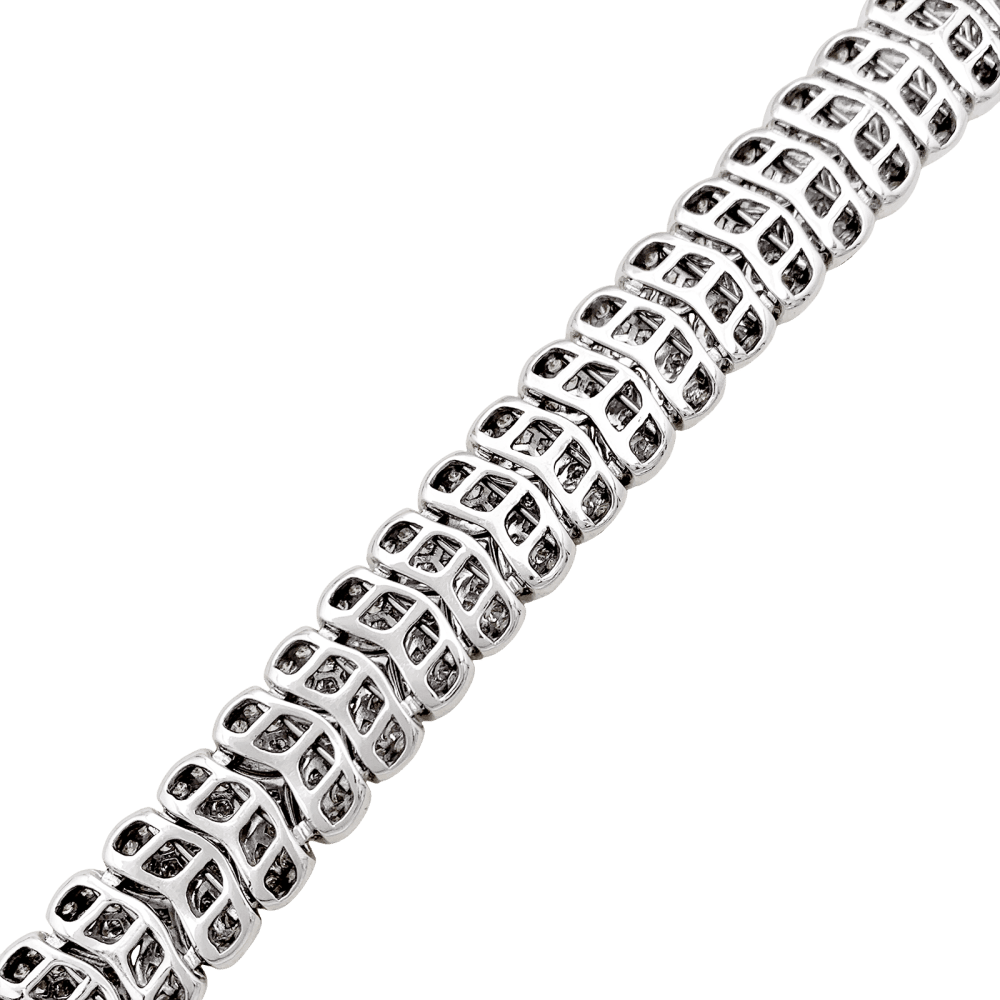 Bracelet Arfan, or blanc et diamants. 6